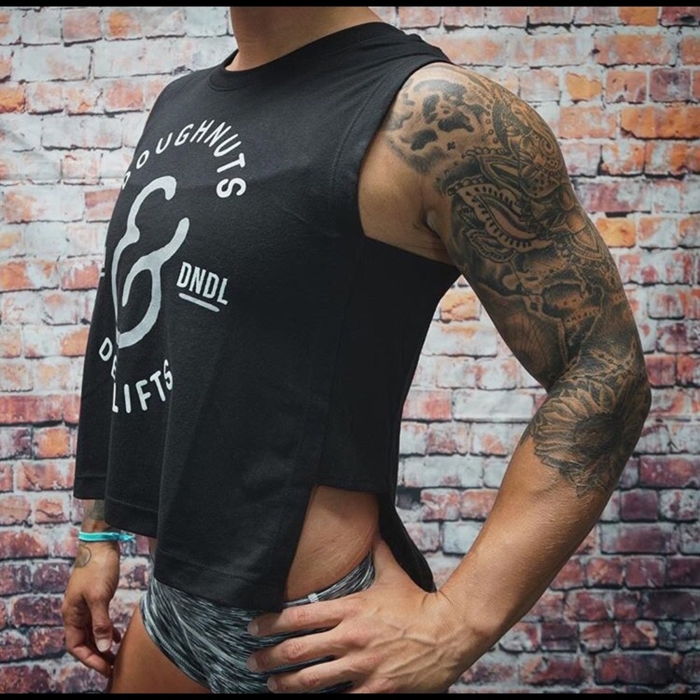 Doughnuts & Deadlifts Crop Tank